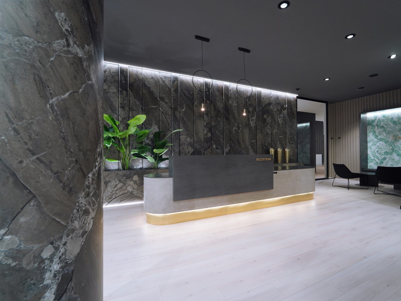 Vzorkovna Porcelanosa Grupo španělsko interiér Krion