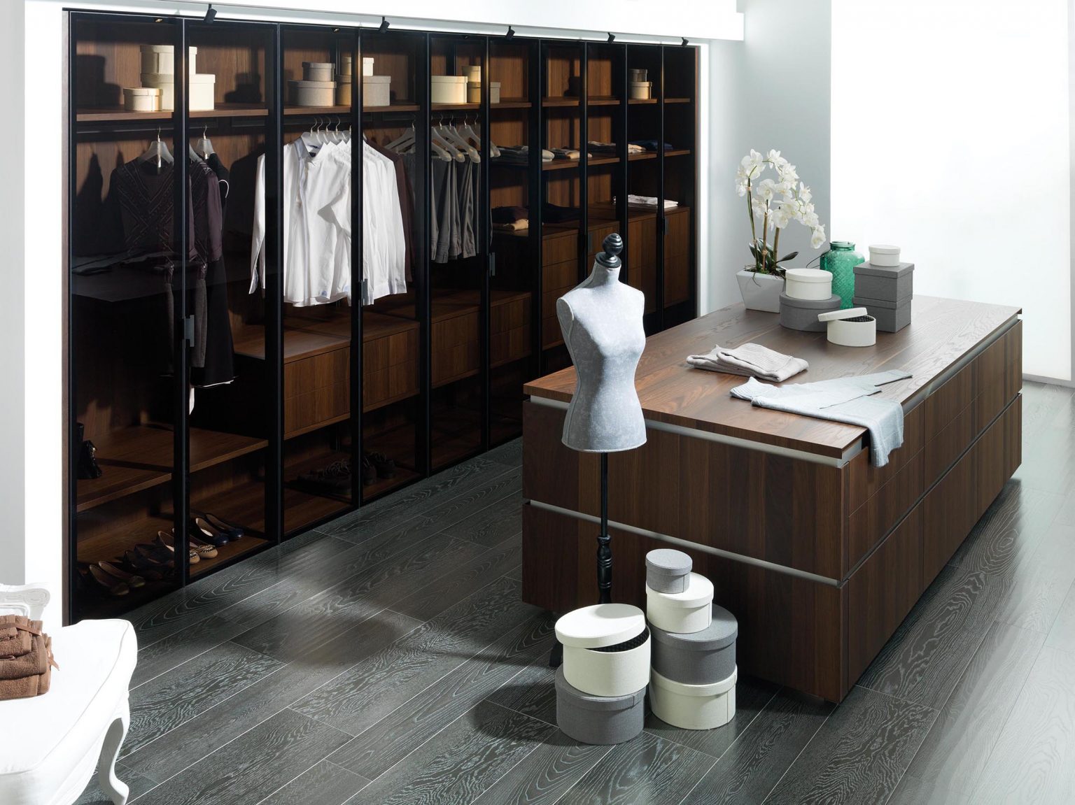 Luxusní šatna gamadecor porcelanosa grupo