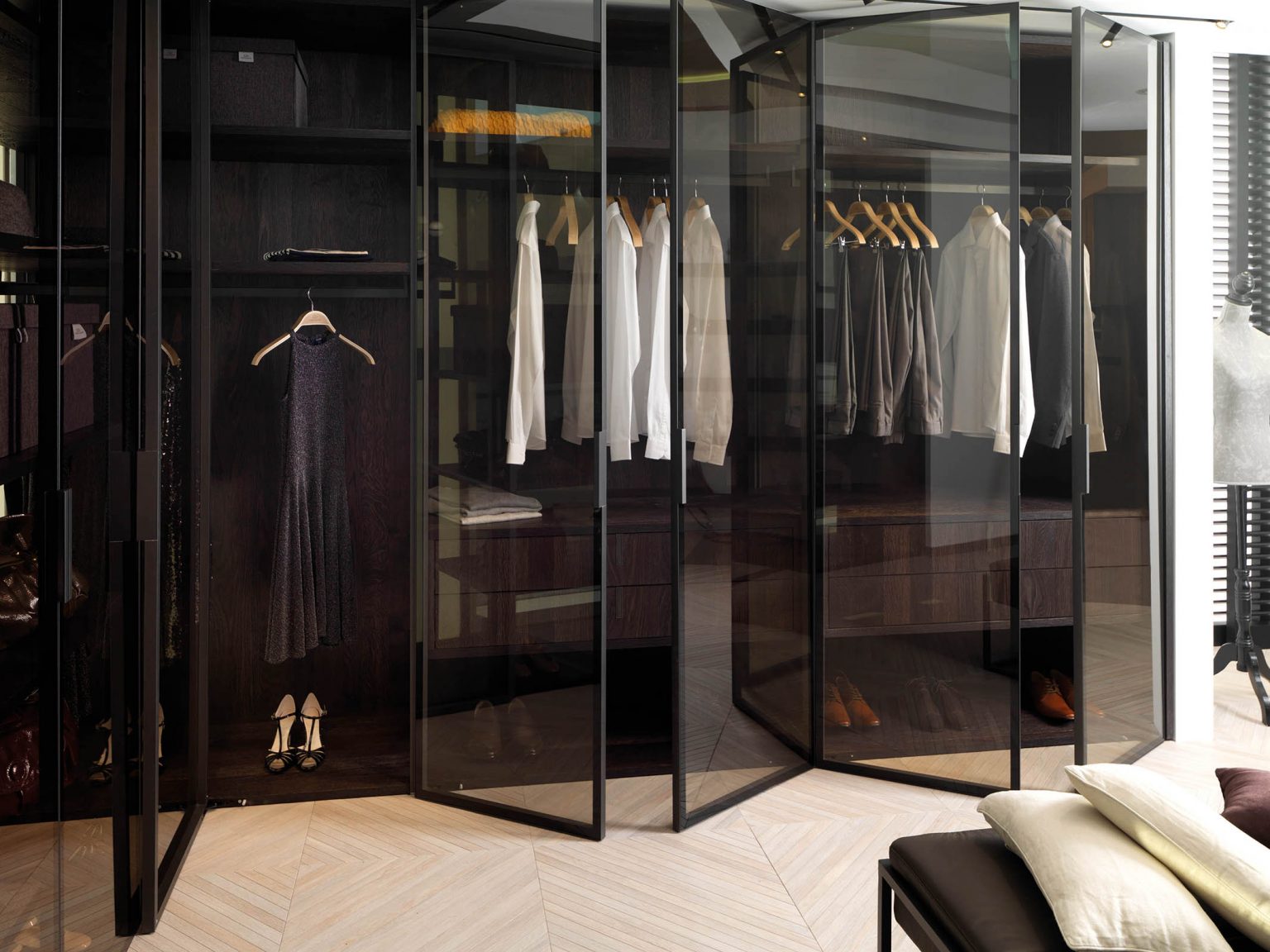 luxusní šatna gamadecor porcelanosa grupo